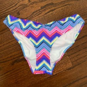 Pink Printed Cheeky Bathing Suit Bottoms